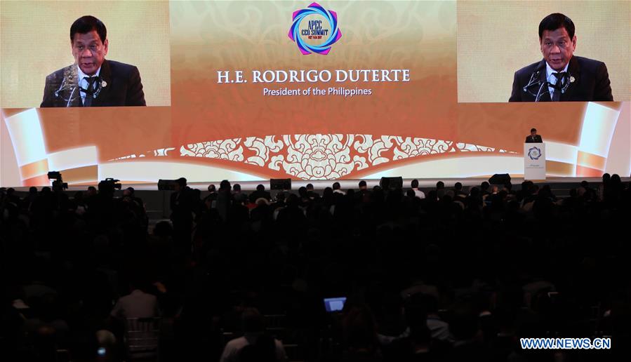 VIETNAM-DA NANG-APEC CEO SUMMIT-PHILIPPINE PRESIDENT