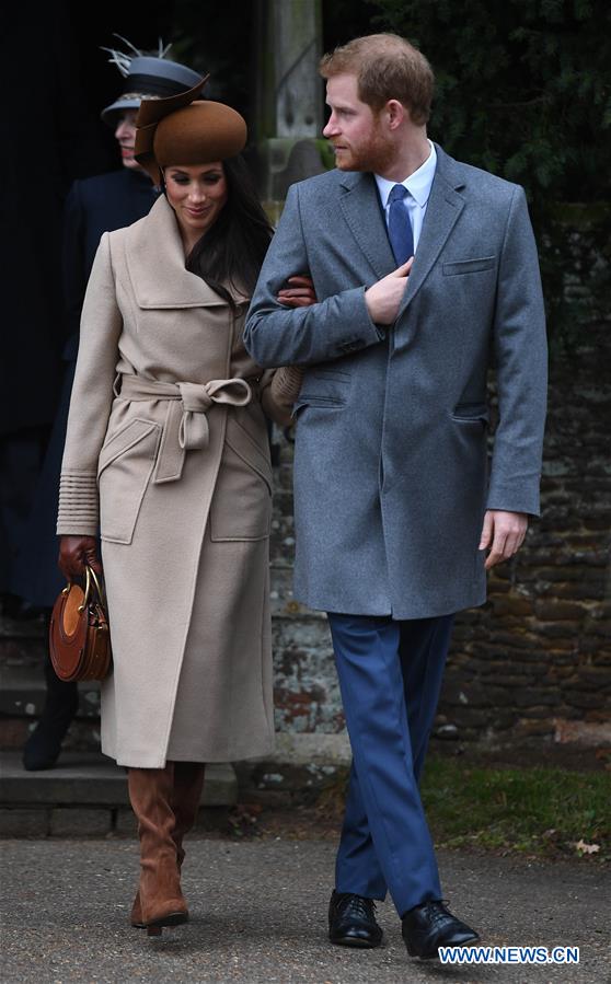 BRITAIN-SANDRINGHAM-ROYAL-CHRISTMAS DAY CHURCH SERVICE