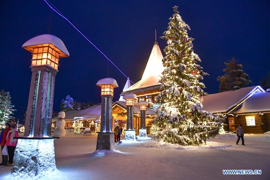 FINLAND-ROVANIEMI-SANTA CLAUS VILLAGE-ILLUMINATION