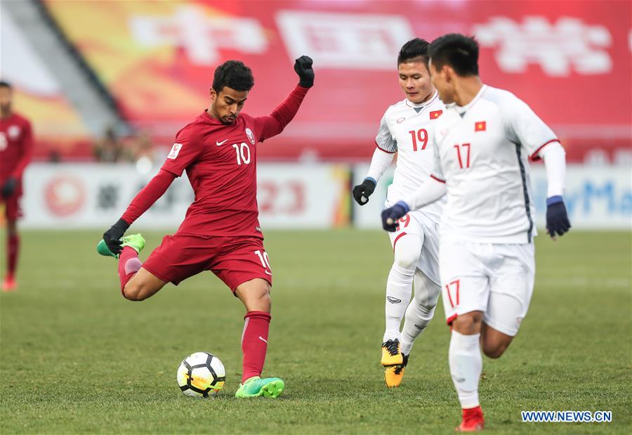 (SP)CHINA-CHANGZHOU-SOCCER-AFC U23 CHAMPIONSHIP-SEMIFINAL-QATAR VS VIETNAM (CN)