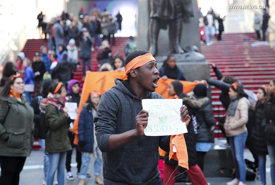 U.S.-NEW YORK-STUDENTS-NATIONAL SCHOOL WALKOUT-GUN VIOLENCE