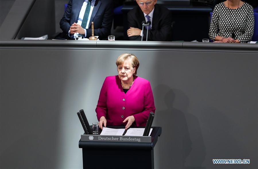 GERMANY-BERLIN-MERKEL-GOVERNMENT STATEMENT