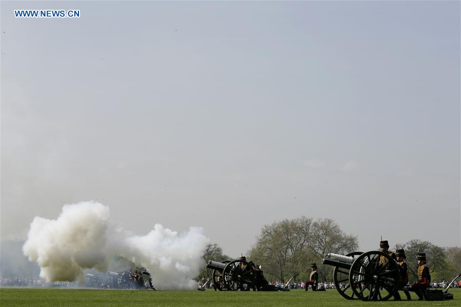 BRITAIN-LONDON-QUEEN-BIRTHDAY-GUN SALUTE