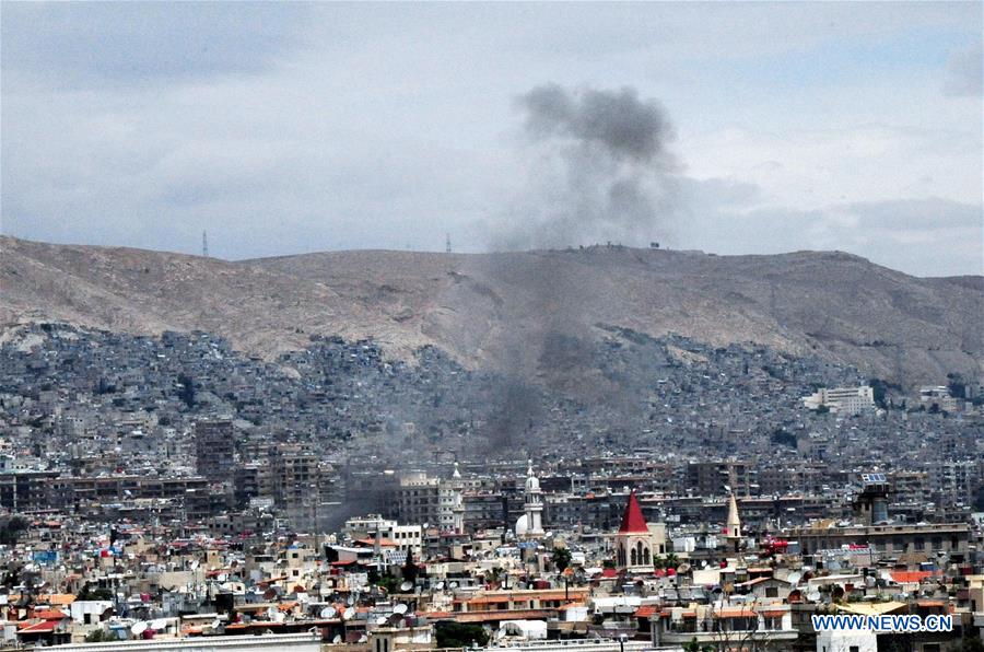 SYRIA-DAMASCUS-ROCKET-ATTACK