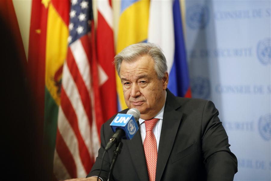 UN-ANTONIO GUTERRES-PRESS ENCOUNTER-DPRK-U.S.-SUMMIT