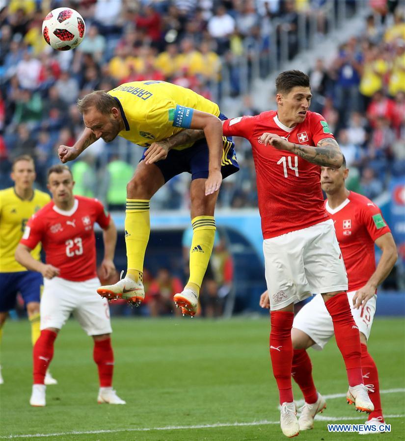 (SP)RUSSIA-SAINT PETERSBURG-2018 WORLD CUP-ROUND OF 16-SWITZERLAND VS SWEDEN