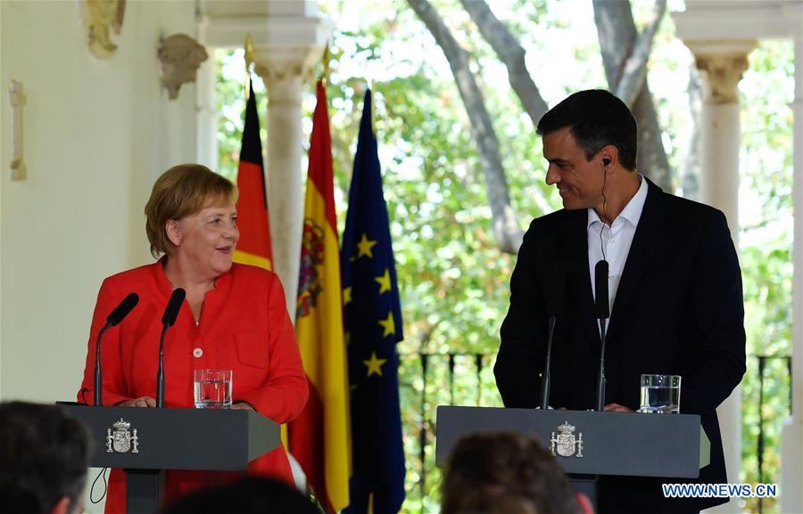 SPAIN-CADIZ-PM-GERMANY-MERKEL-PRESS CONFERENCE