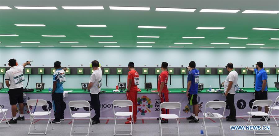 (SP)INDONESIA-PALEMBANG-ASIAN GAMES-SHOOTING-MEN'S 10M AIR PISTOL-QUALIFICATION