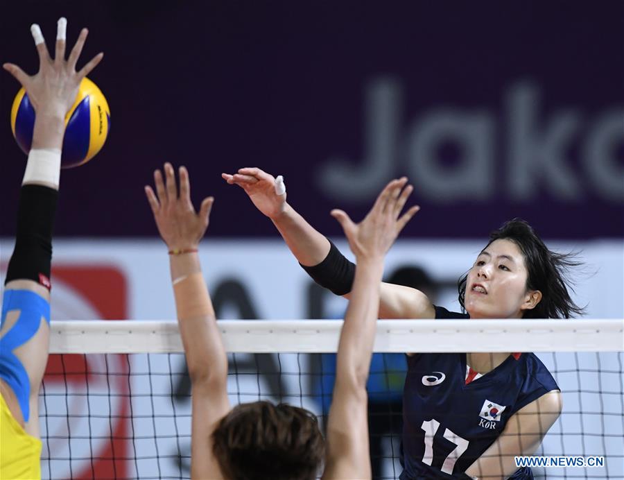 (SP)INDONESIA-JAKARTA-ASIAN GAMES-WOMEN'S VOLLEYBALL-CHINA VS SOUTH KOREA