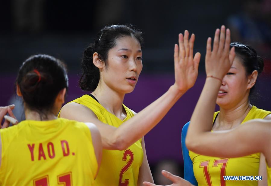 (SP)INDONESIA-JAKARTA-ASIAN GAMES-WOMEN'S VOLLEYBALL-CHINA VS SOUTH KOREA