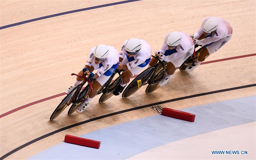 (SP)INDONESIA-JAKARTA-ASIAN GAMES-CYCLING TRACK-MEN'S TEAM PURSUIT