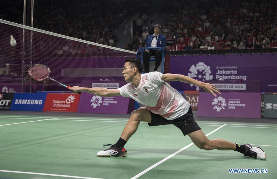 (SP)INDONESIA-JAKARTA-ASIAN GAMES-BADMINTON-MEN'S SINGLES