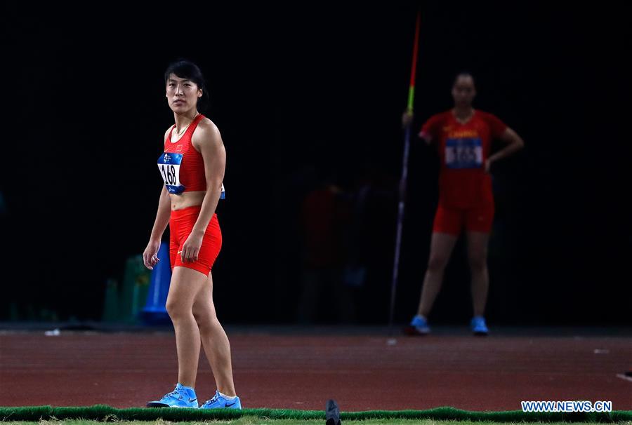 (SP)INDONESIA-JAKARTA-ASIAN GAMES-ATHLETICS-WOMEN'S JAVELIN THROW