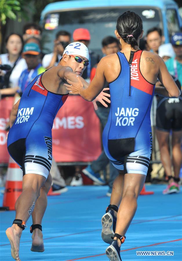 (SP)INDONESIA-PALEMBANG-ASIAN GAMES-MIXED RELAY TRIATHLON