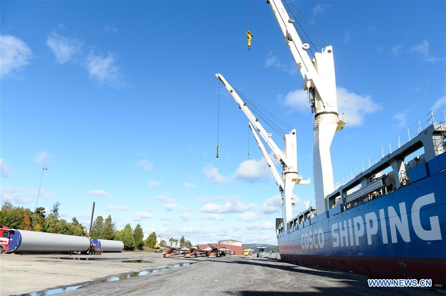 SWEDEN-HARNOSAND-CHINESE CARGO SHIP TIAN EN