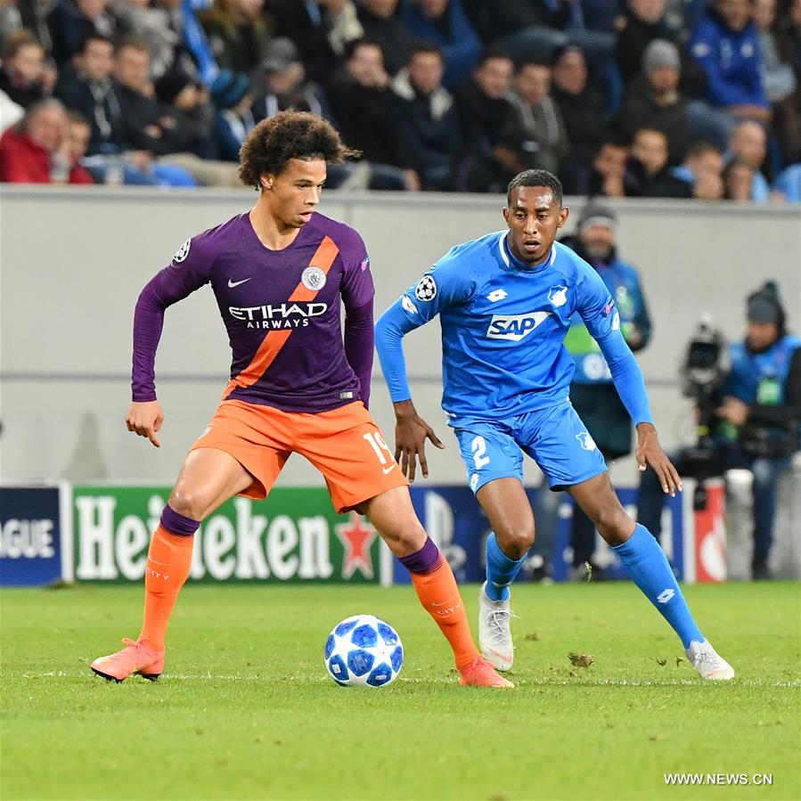 (SP)GERMANY-SINSHEIM-UEFA CHAMPIONS LEAGUE-MANCHESTER CITY VS HOFFENHEIM