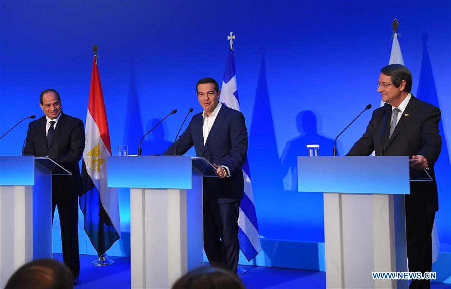 GREECE-CRETE-CYPRUS-EGYPT-TRILATERAL SUMMIT