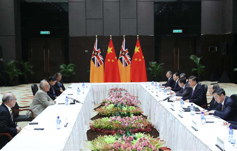 PAPUA NEW GUINEA-CHINA-XI JINPING-LEADERS OF PACIFIC ISLAND NATIONS-MEETING 