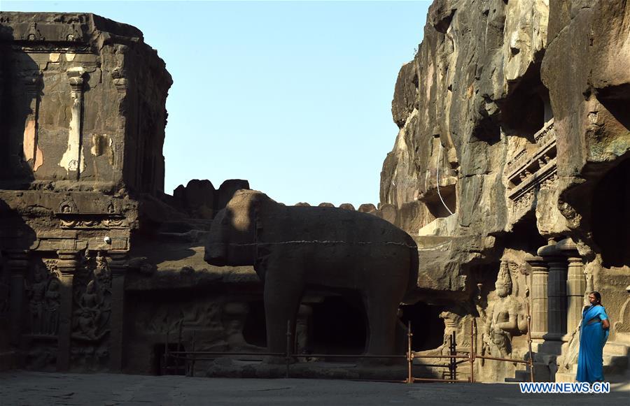 INDIA-AURANGABAD-CULTURAL HERITAGE-ELLORA CAVES