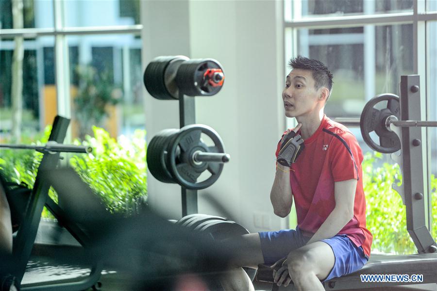 (SP)MALAYSIA-KUALA LUMPUR-BADMINTON-LEE CHONG WEI-TRAINING