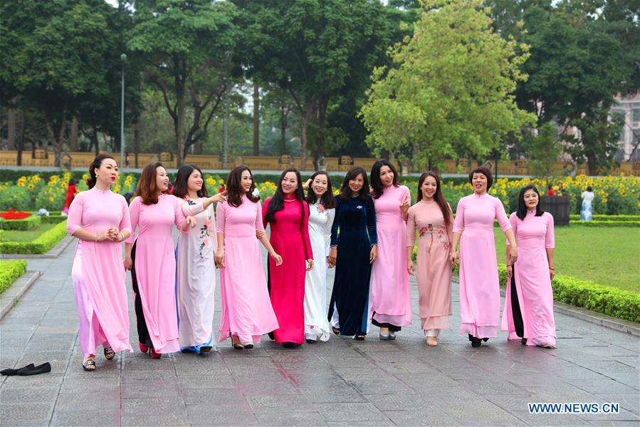 VIETNAM-HANOI-INTERNATIONAL WOMEN'S DAY-AO DAI