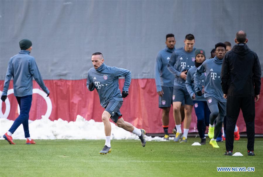 (SP)GERMANY-MUNICH-SOCCER-UEFA CHAMPIONS LEAGUE-BAYERN MUNICH VS LIVERPOOL-TRAINING SESSION