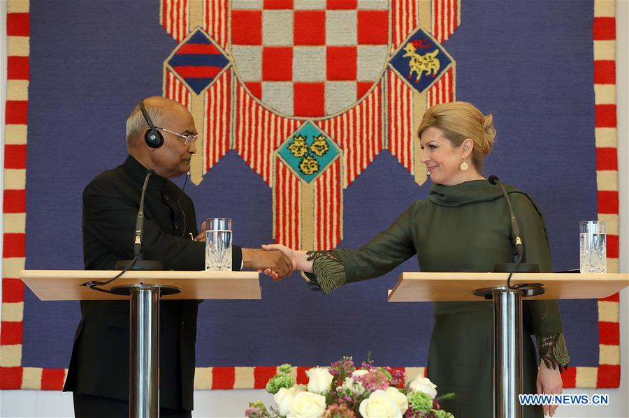 CROATIA-ZAGREB-INDIA-PRESIDENT-VISIT