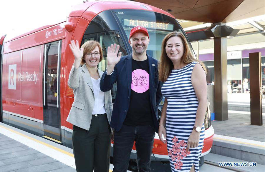 AUSTRALIA-CANBERRA-1ST LIGHT RAIL-OPENING