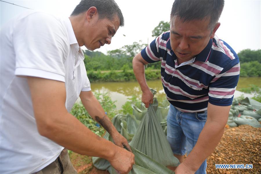 CHINA-HUNAN-XIANGTAN-FLOOD FIGHTING (CN)