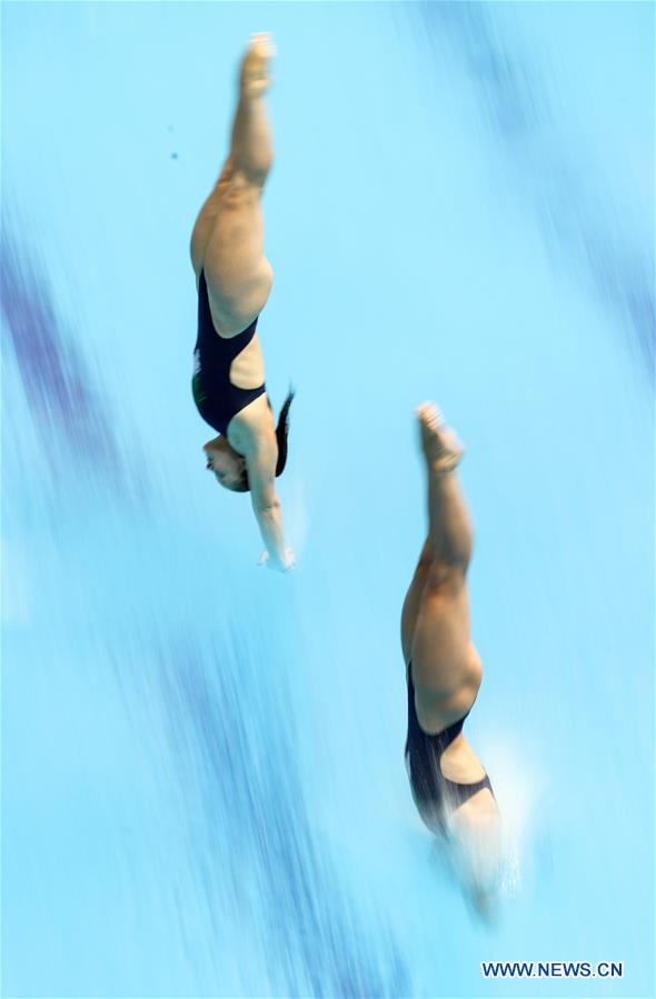 (SP)SOUTH KOREA-GUANGJU-FINA WORLD CHAMPIONSHIPS-WOMEN'S 3M SYNCHRO SPRINGBOARD