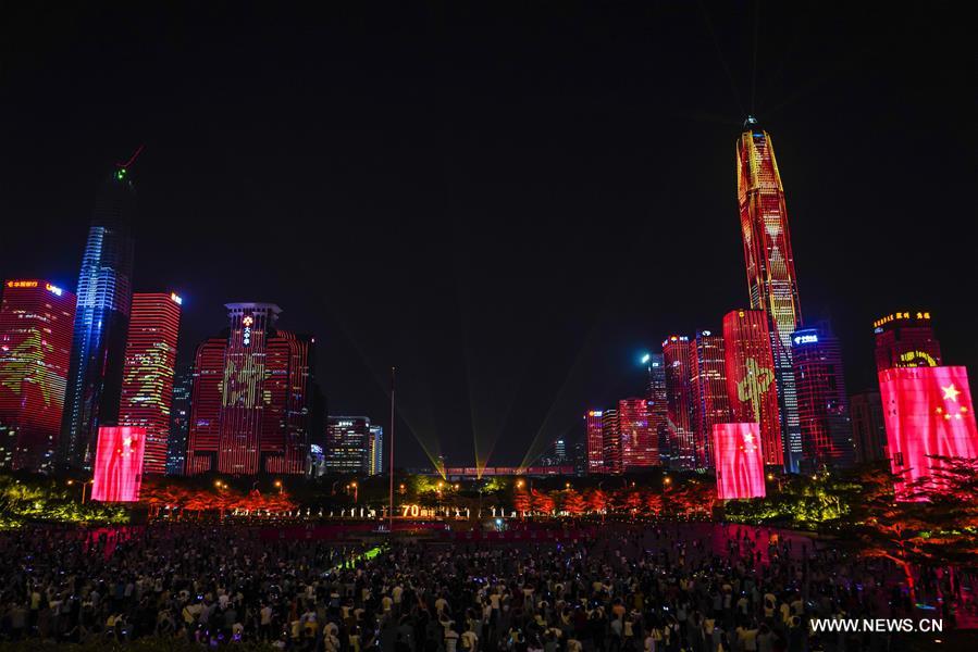 CHINA-SHENZHEN-LIGHT SHOW-CELEBRATION (CN)