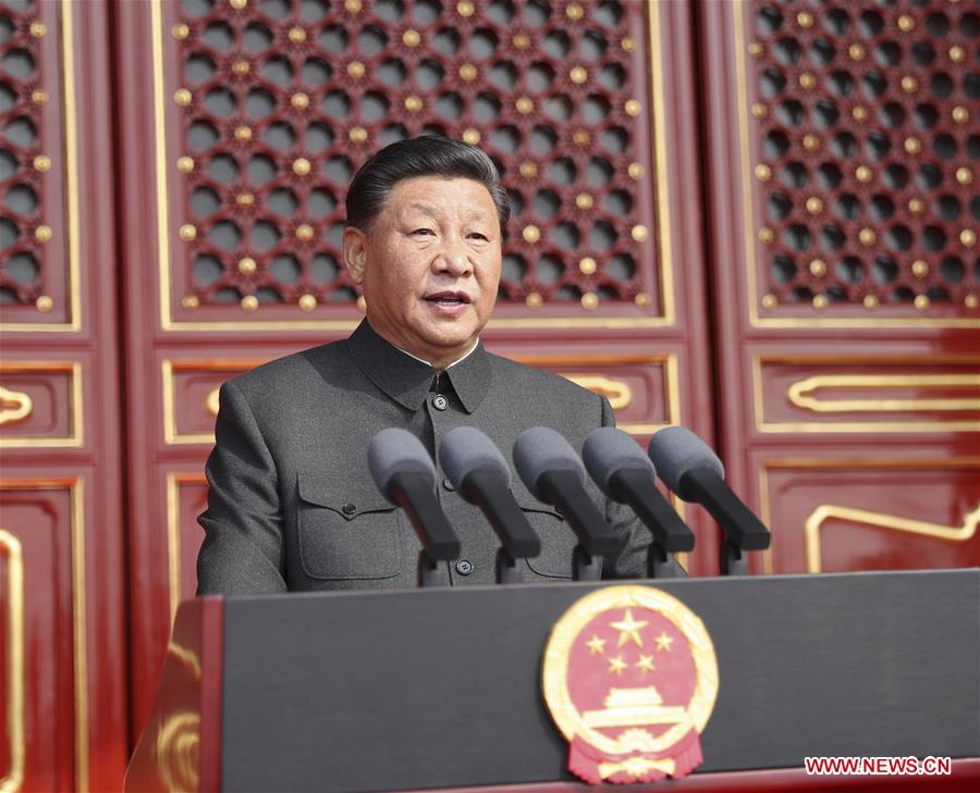 (PRC70Years)CHINA-BEIJING-NATIONAL DAY-XI JINPING-SPEECH (CN)