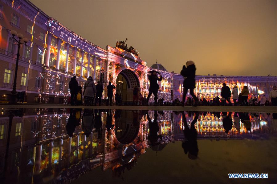 RUSSIA-ST. PETERSBURG-LIGHT SHOW