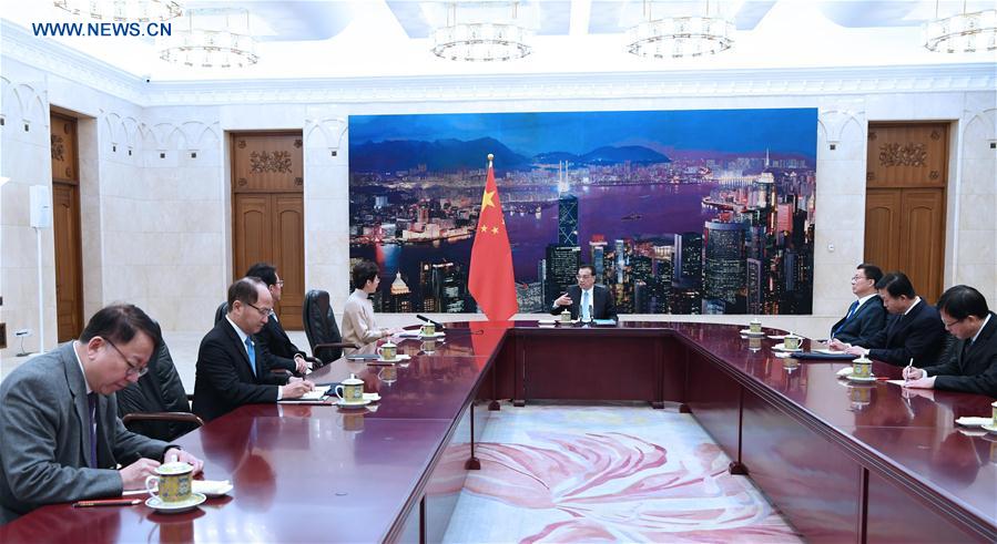 CHINA-BEIJING-LI KEQIANG-CARRIE LAM-MEETING (CN)