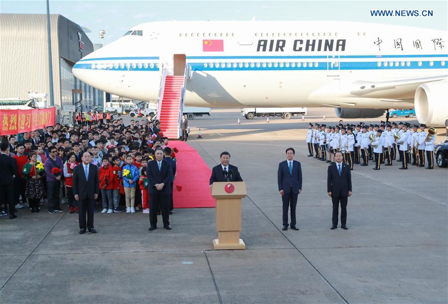 CHINA-MACAO-XI JINPING-ARRIVAL (CN)