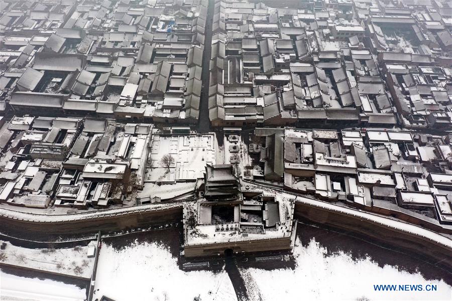 CHINA-SHANXI-PINGYAO-ANCIENT CITY-SNOWFALL (CN)