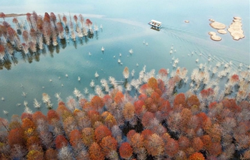 Autumn scenery of Qinglongwan reservoir in east China