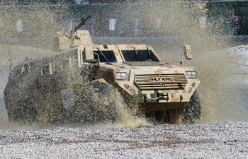 Ground military equipments displayed during Airshow China in Zhuhai