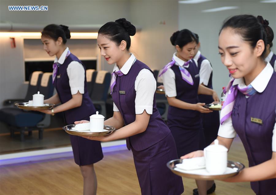 CHINA-HANGZHOU-BULLET TRAIN-STEWARDESS-TRAINING (CN)