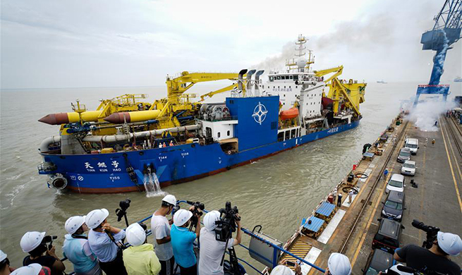 Asia's largest dredging vessel begins sea trial