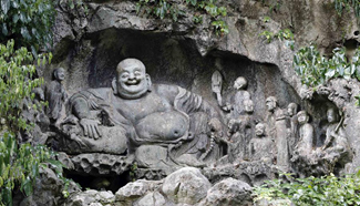 Scenery of Lingyin Temple in China's Hangzhou