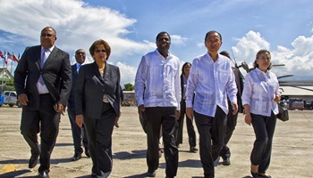 UN chief arrives in Haiti for visiting areas hit by Hurricane Matthew