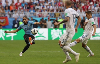 Group A match at 2018 FIFA World Cup: Uruguay vs. Russia