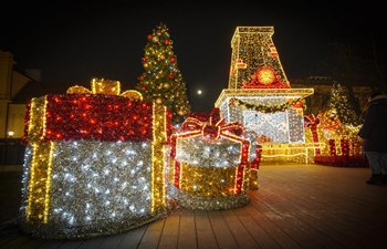 Old Town of Warsaw decorated for Christmas