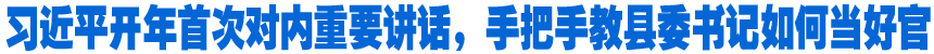 習(xí)近平開年首次對(duì)內(nèi)重要講話，手把手教縣委書記如何當(dāng)好官