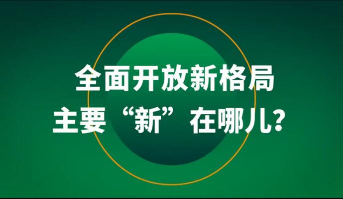 全面開放新格局主要“新”在哪兒？