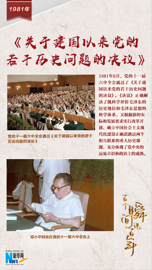 1981，《關(guān)于建國以來黨的若干歷史問題的決議》