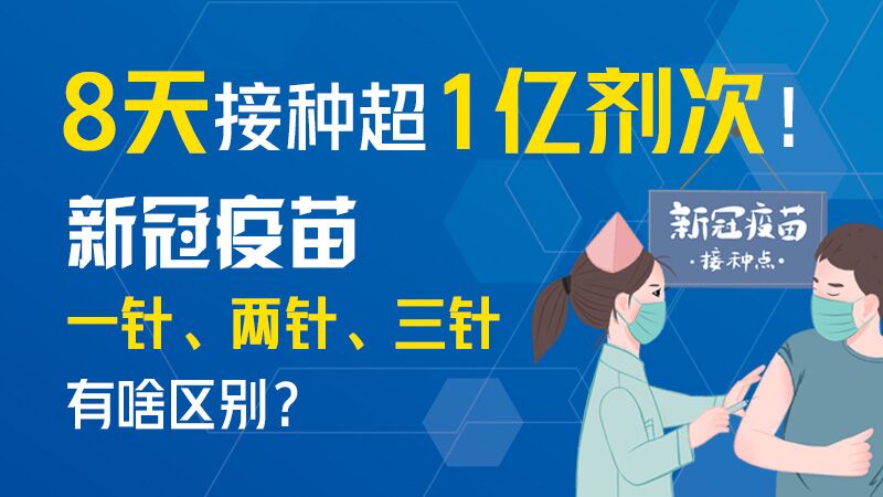 8天接種超1億劑次！新冠疫苗一針、兩針、三針有啥區(qū)別？