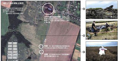 馬航MH17客機(jī)殘骸照片顯示，其機(jī)身上有許多細(xì)小孔洞。多名專家分析稱，這些孔洞或是飛機(jī)被導(dǎo)彈爆炸后飛散的彈片擊中所致。